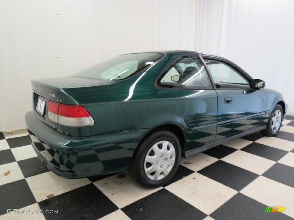 1999 Civic EX Coupe - Clover Green Pearl / Gray photo #27