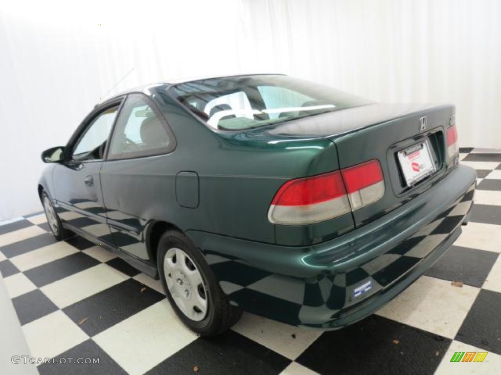 1999 Civic EX Coupe - Clover Green Pearl / Gray photo #29