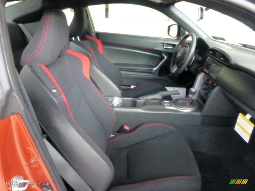 Black/Red Accents Interior 2013 Scion FR-S Sport Coupe Photo #73784198