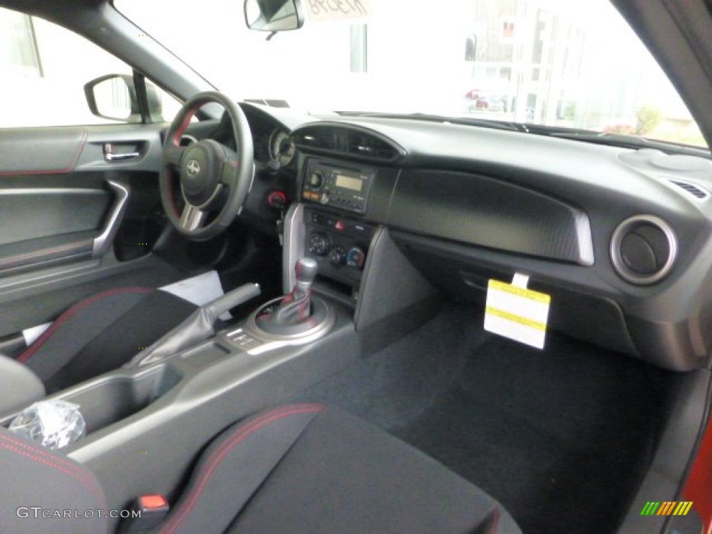 Black/Red Accents Interior 2013 Scion FR-S Sport Coupe Photo #73784223