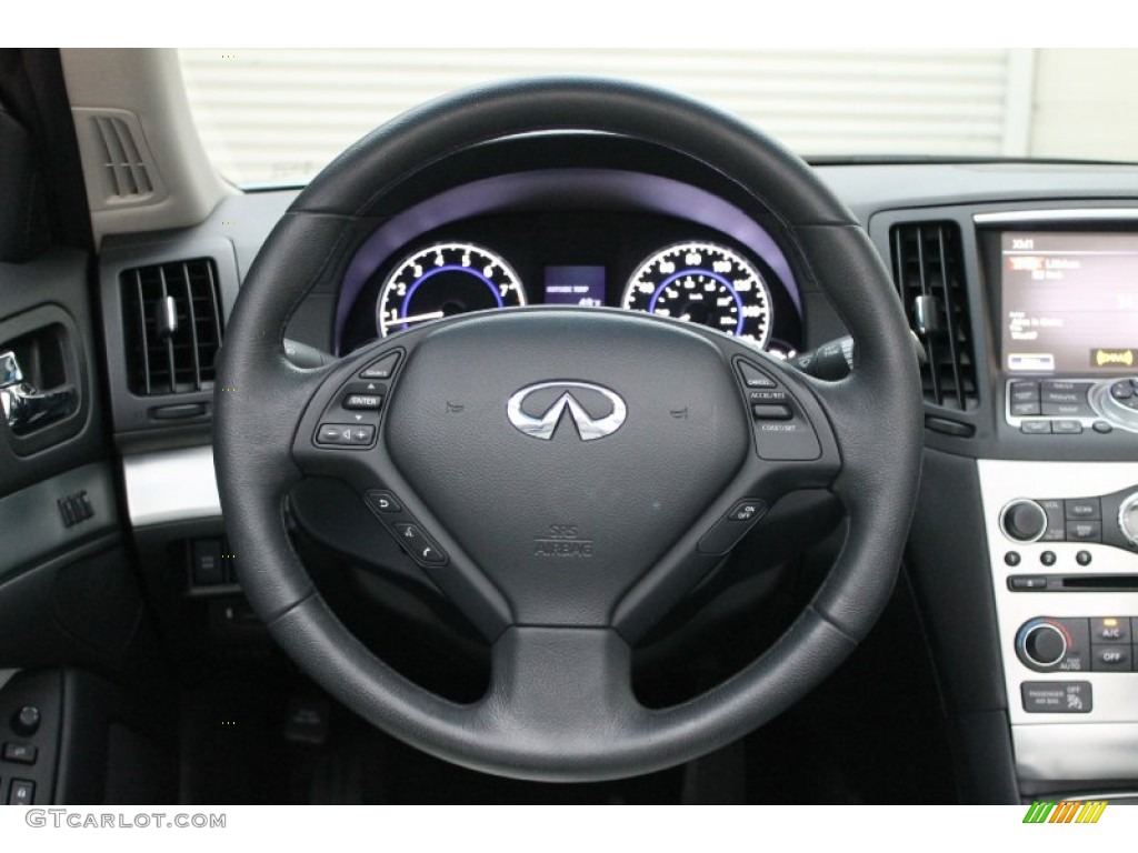 2010 Infiniti G 37 Convertible Stone Steering Wheel Photo #73784553
