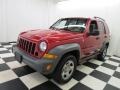 2005 Inferno Red Crystal Pearl Jeep Liberty Sport 4x4  photo #3