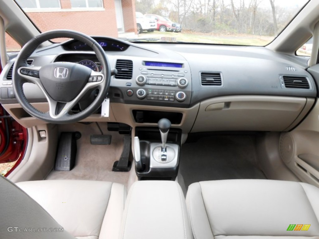 2010 Honda Civic EX-L Sedan Beige Dashboard Photo #73788185