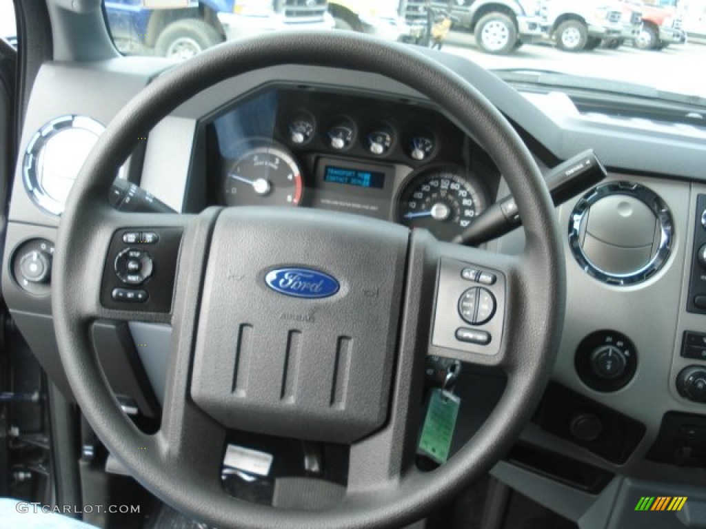 2013 Ford F250 Super Duty XLT Crew Cab 4x4 Steel Steering Wheel Photo #73788890