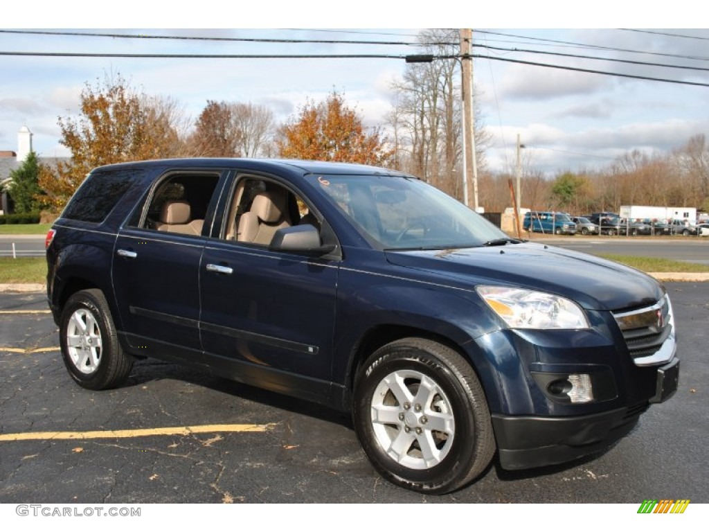 2008 Outlook XE AWD - Midnight Blue / Tan photo #7