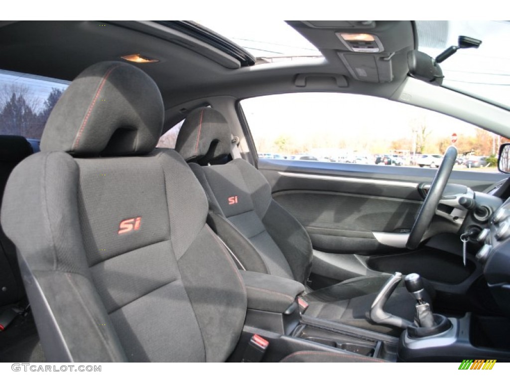 Black Interior 2007 Honda Civic Si Coupe Photo #73789649