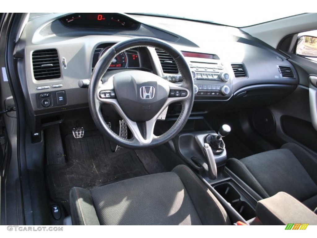 2007 Honda Civic Si Coupe Black Dashboard Photo #73789766