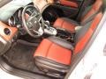 2011 Chevrolet Cruze Jet Black/Brick Leather Interior Front Seat Photo
