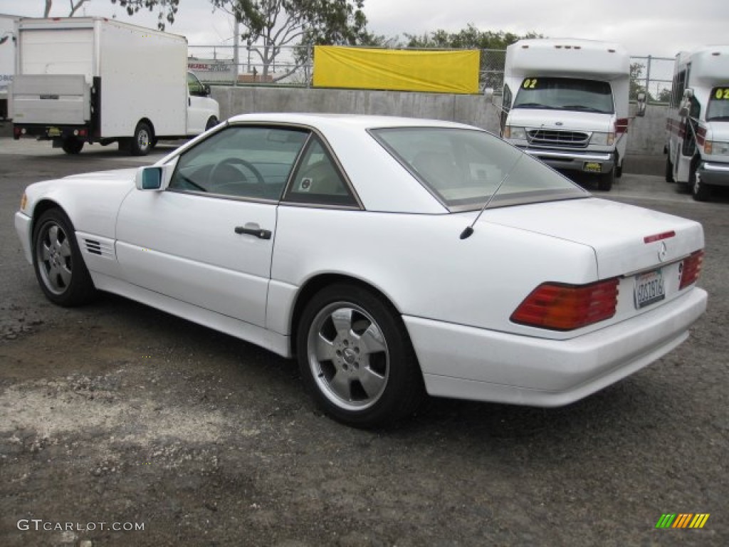 1991 SL Class 500 SL Roadster - Arctic White / Parchment photo #4