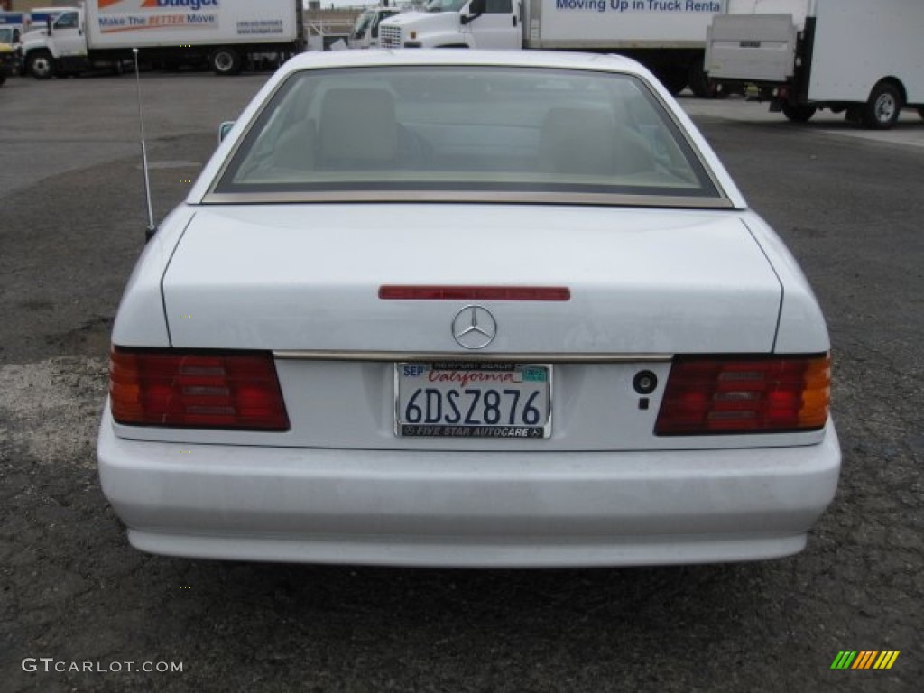 1991 SL Class 500 SL Roadster - Arctic White / Parchment photo #5