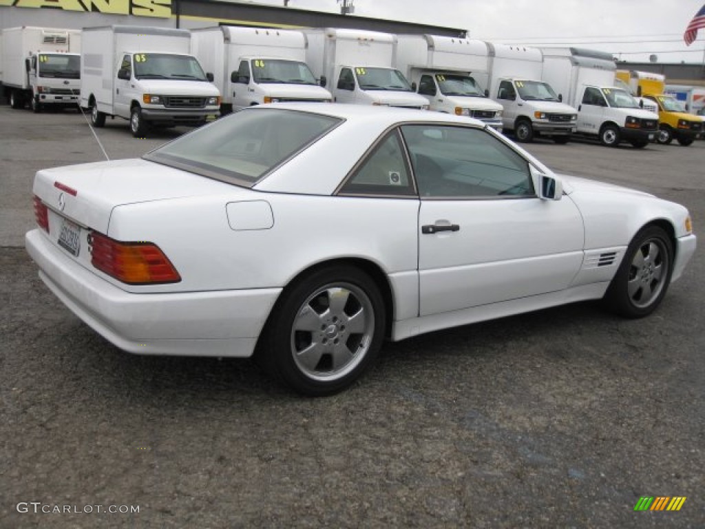 1991 SL Class 500 SL Roadster - Arctic White / Parchment photo #6