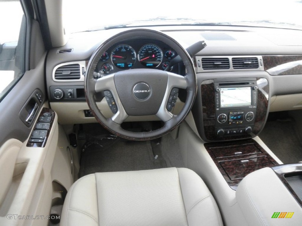 2013 Yukon Denali AWD - White Diamond Tricoat / Cocoa/Light Cashmere photo #17