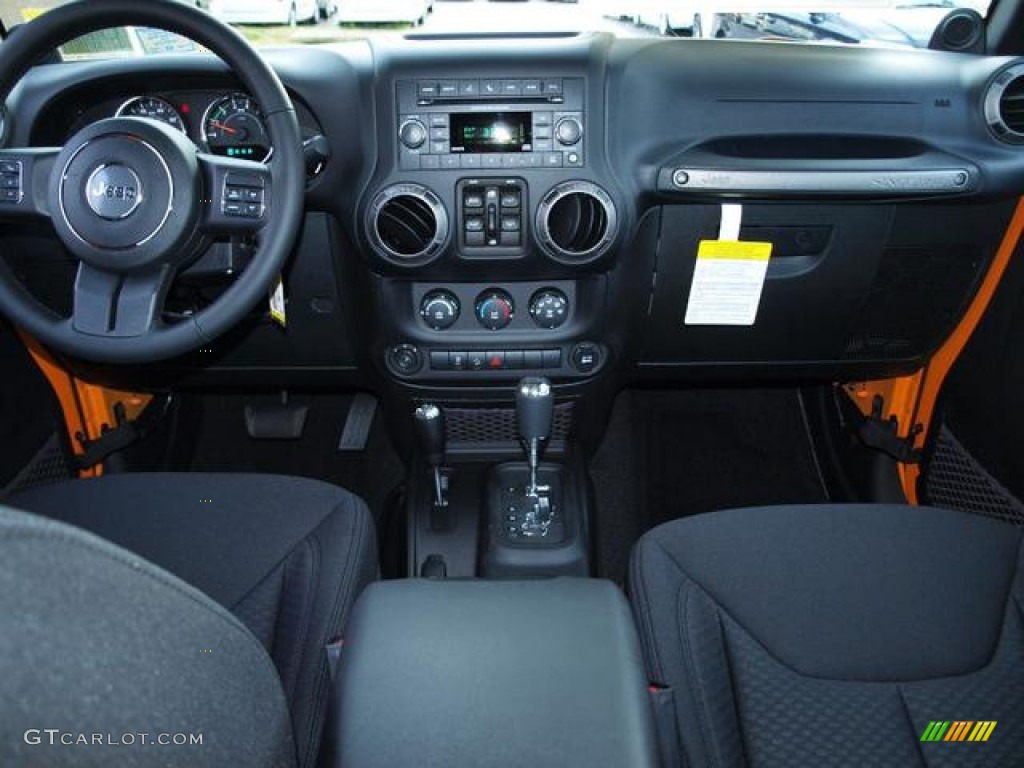 2013 Jeep Wrangler Unlimited Sport S 4x4 Black Dashboard Photo #73792997