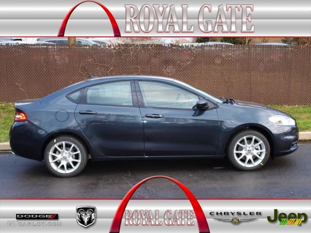 2013 Dart SXT - Maximum Steel Metallic / Black photo #1