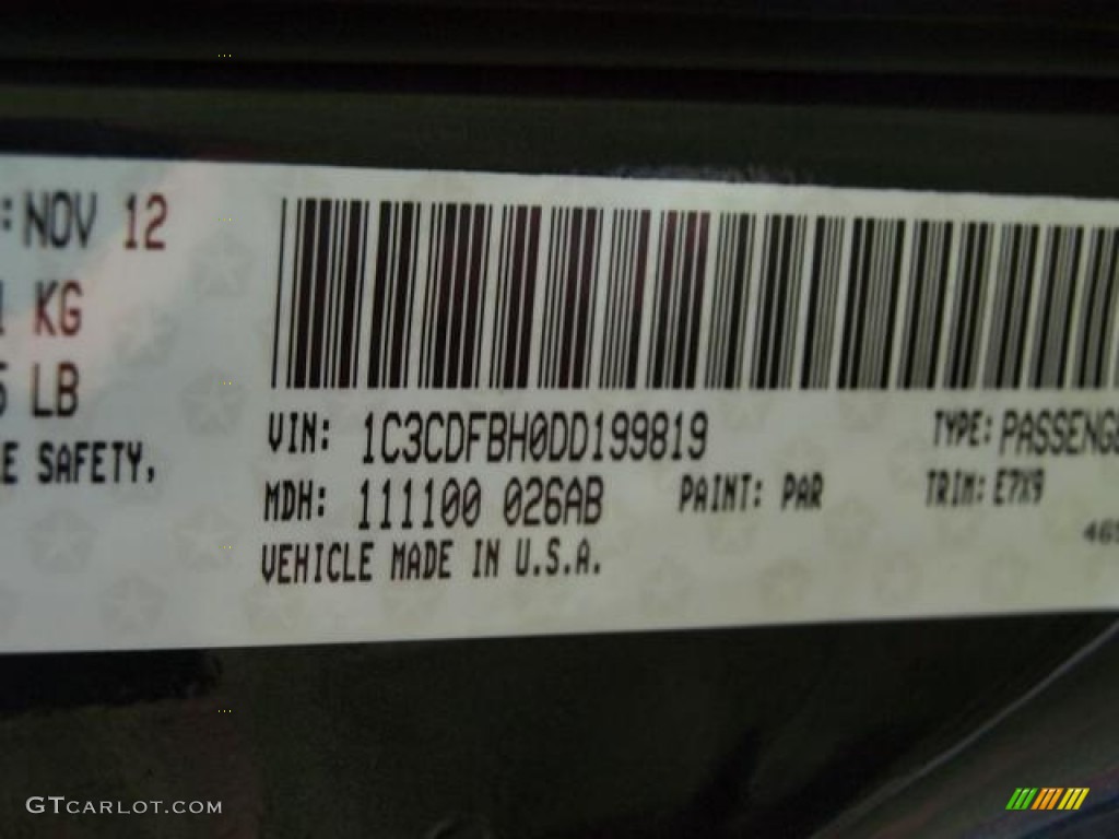 2013 Dart SXT - Maximum Steel Metallic / Black photo #7