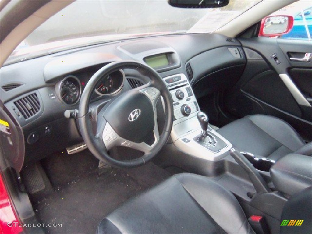 Black Interior 2010 Hyundai Genesis Coupe 3.8 Track Photo #73793528
