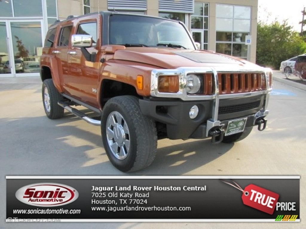 2007 H3  - Desert Orange Metallic / Ebony Black/Morocco photo #1