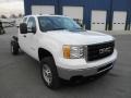 Summit White 2013 GMC Sierra 2500HD Extended Cab 4x4 Chassis Exterior