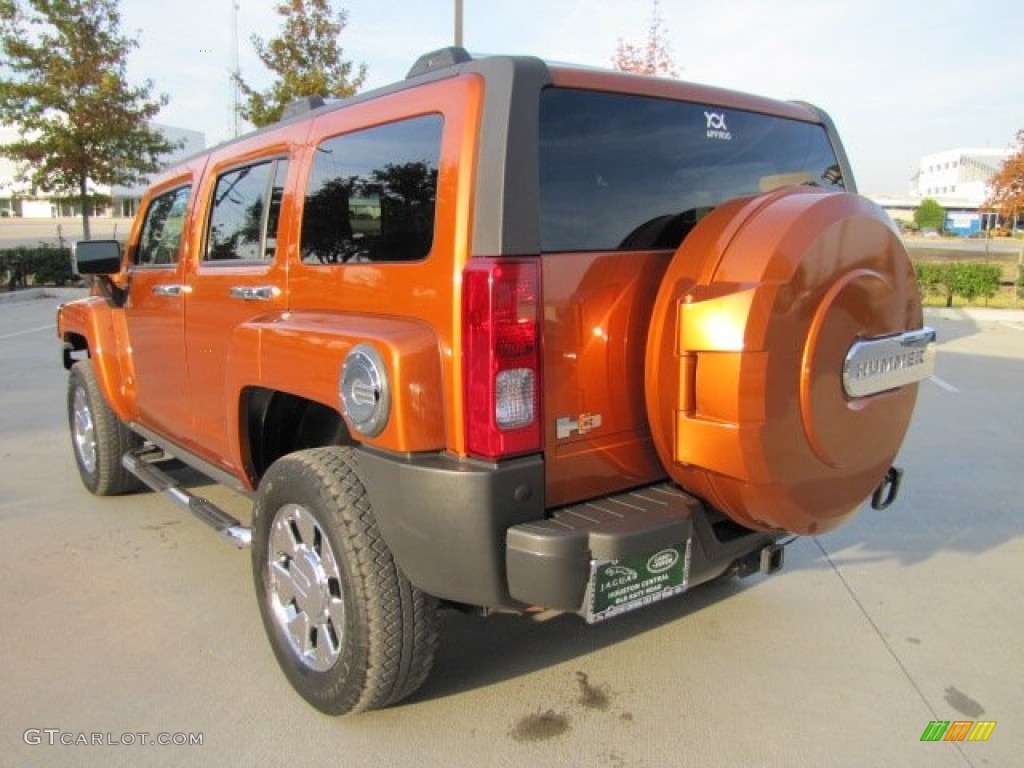 2007 H3  - Desert Orange Metallic / Ebony Black/Morocco photo #8