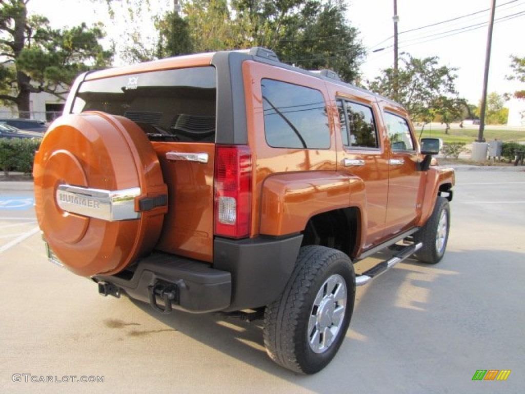 2007 H3  - Desert Orange Metallic / Ebony Black/Morocco photo #10