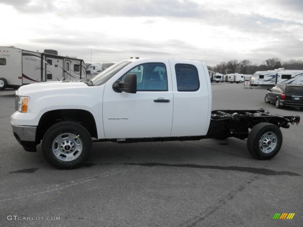 Summit White 2013 GMC Sierra 2500HD Extended Cab 4x4 Chassis Exterior Photo #73793756