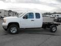 Summit White 2013 GMC Sierra 2500HD Extended Cab 4x4 Chassis Exterior