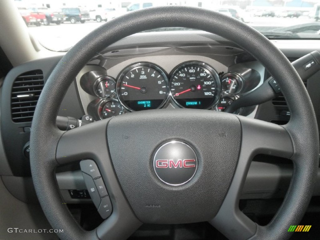 2013 GMC Sierra 2500HD Extended Cab 4x4 Chassis Dark Titanium Steering Wheel Photo #73793822
