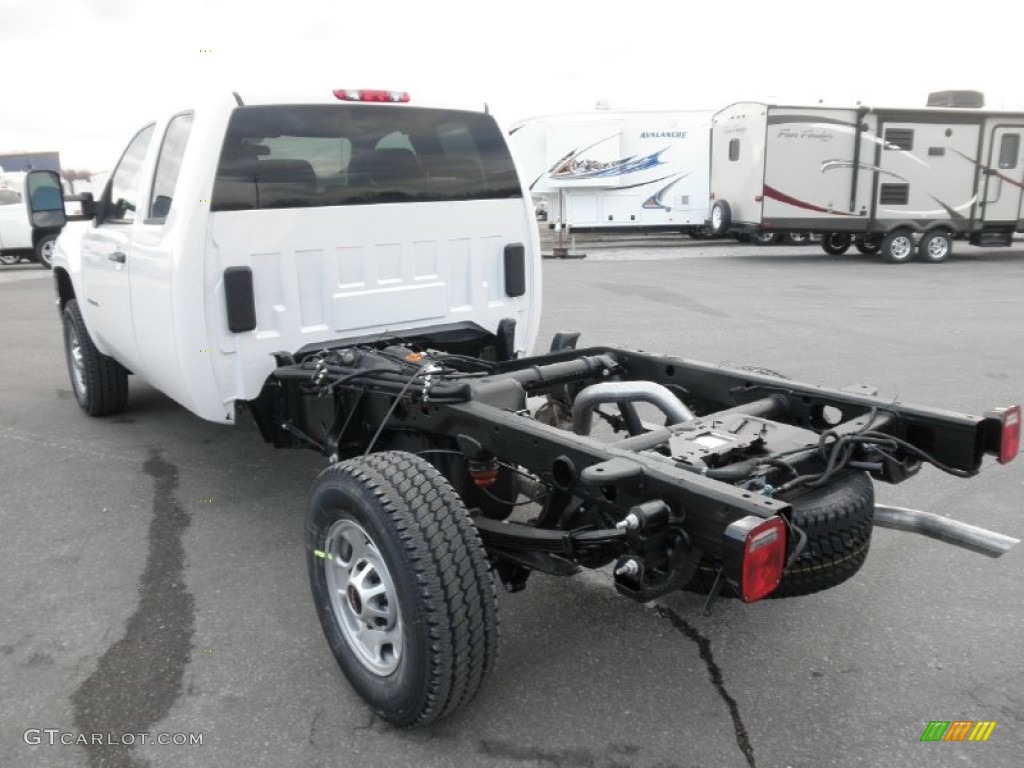 Summit White 2013 GMC Sierra 2500HD Extended Cab 4x4 Chassis Exterior Photo #73793885