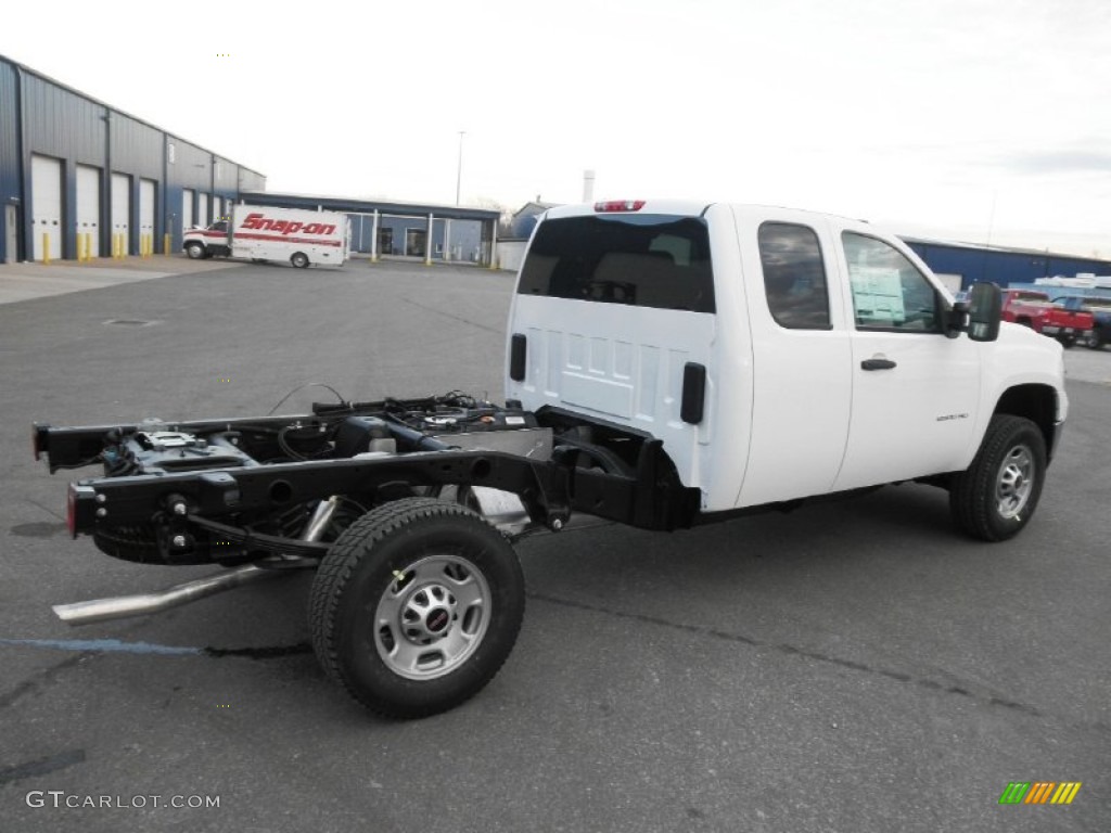 Summit White 2013 GMC Sierra 2500HD Extended Cab 4x4 Chassis Exterior Photo #73793982