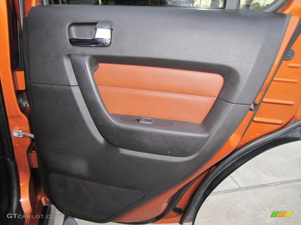 2007 Hummer H3 Standard H3 Model Ebony Black/Morocco Door Panel Photo #73794134