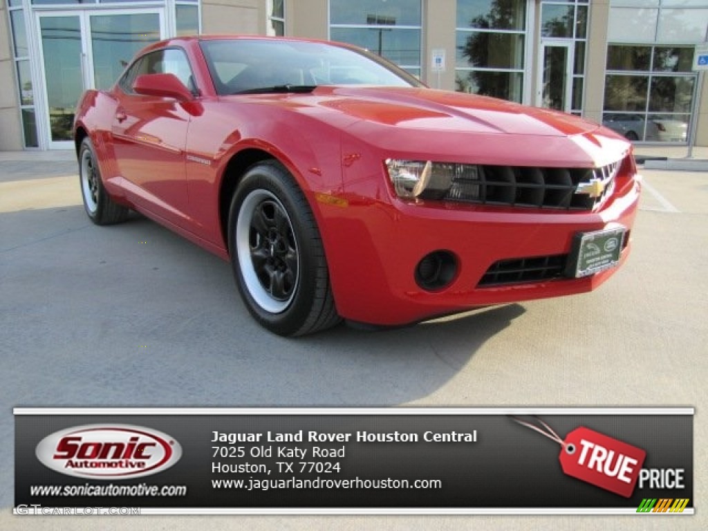 2010 Camaro LS Coupe - Victory Red / Gray photo #1