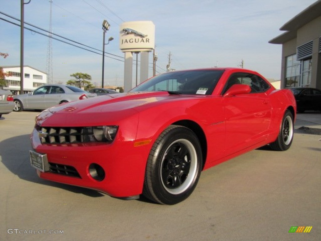 2010 Camaro LS Coupe - Victory Red / Gray photo #5