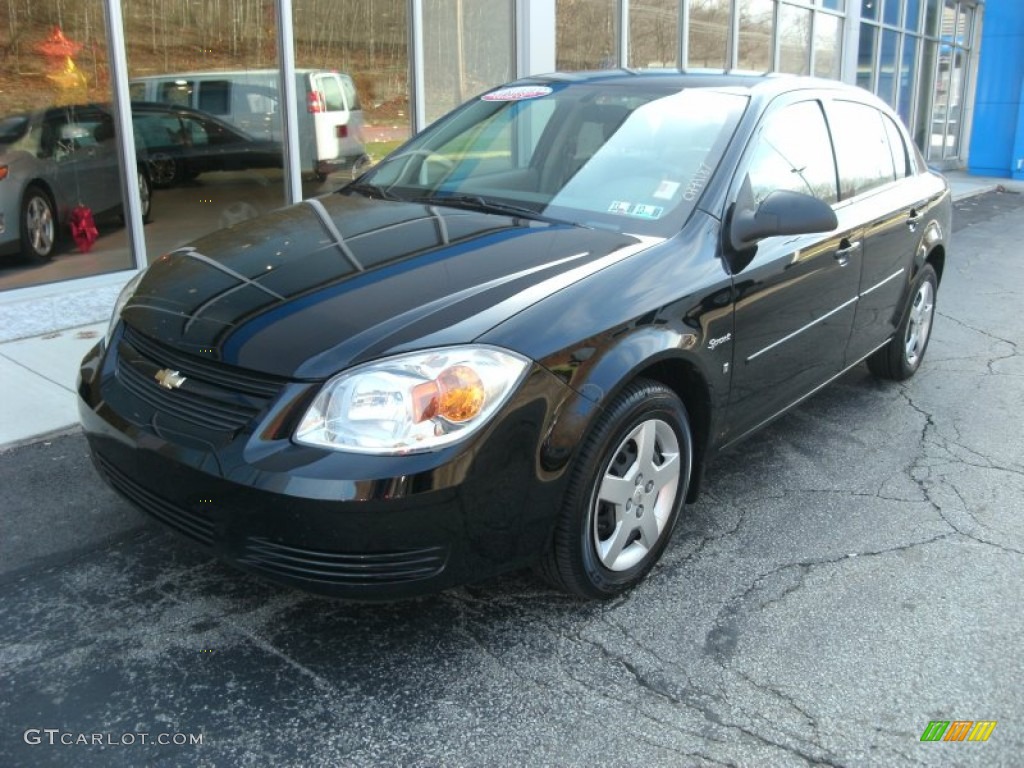 2007 Cobalt LS Sedan - Black / Gray photo #1