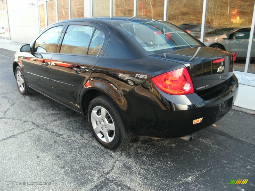 2007 Cobalt LS Sedan - Black / Gray photo #4