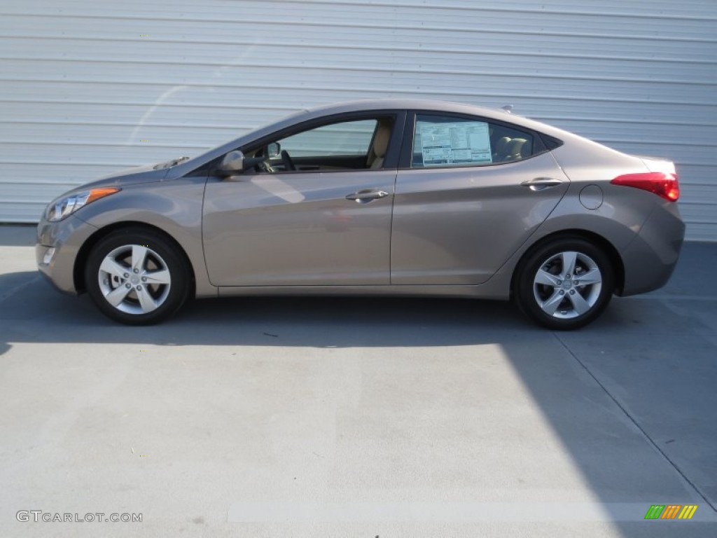 2013 Elantra GLS - Desert Bronze / Beige photo #5