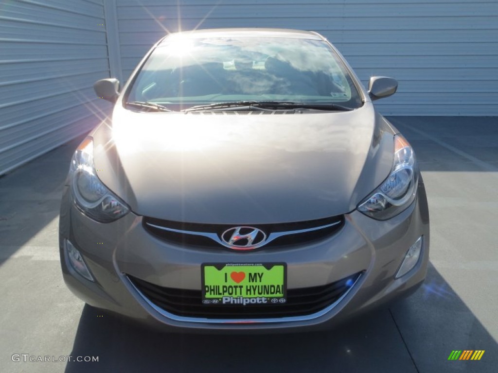 2013 Elantra GLS - Desert Bronze / Beige photo #7