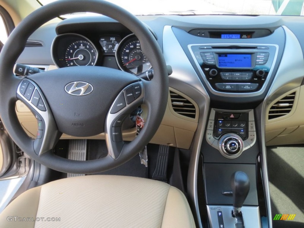 2013 Elantra GLS - Desert Bronze / Beige photo #22