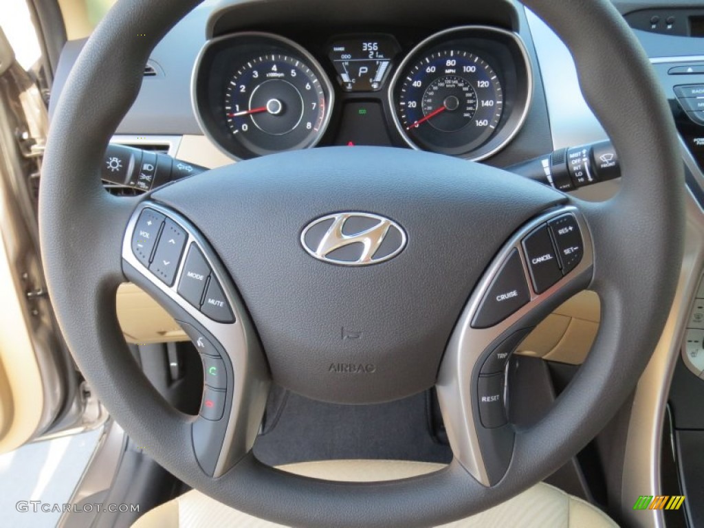 2013 Elantra GLS - Desert Bronze / Beige photo #27