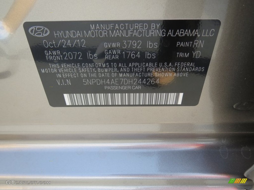 2013 Elantra GLS - Desert Bronze / Beige photo #30