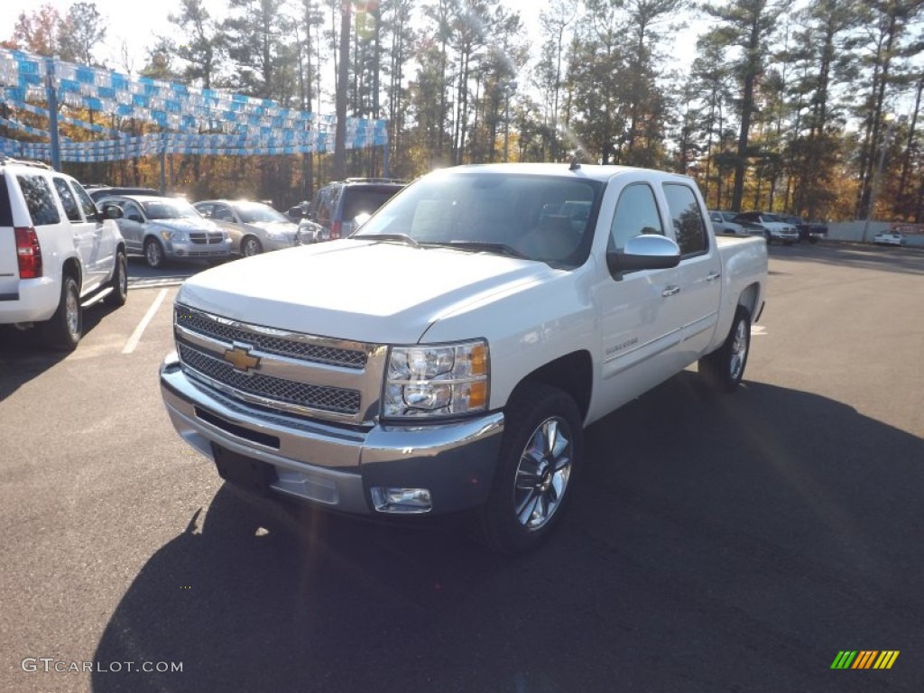 2013 Silverado 1500 LT Crew Cab - Summit White / Light Cashmere/Dark Cashmere photo #1