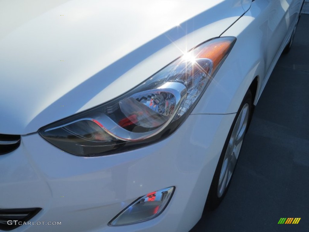 2013 Elantra Limited - Shimmering White / Beige photo #8