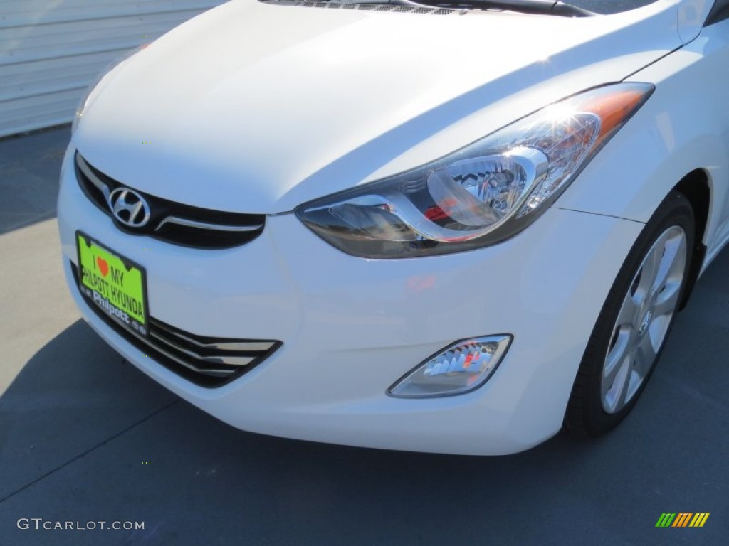 2013 Elantra Limited - Shimmering White / Beige photo #9
