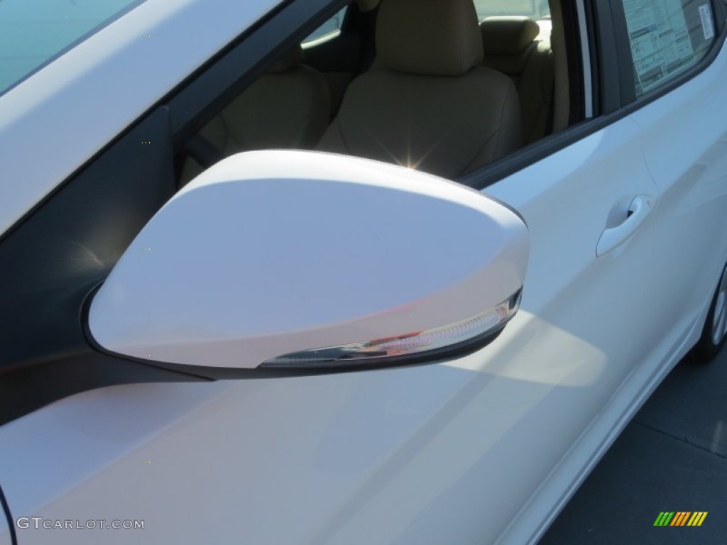 2013 Elantra Limited - Shimmering White / Beige photo #11