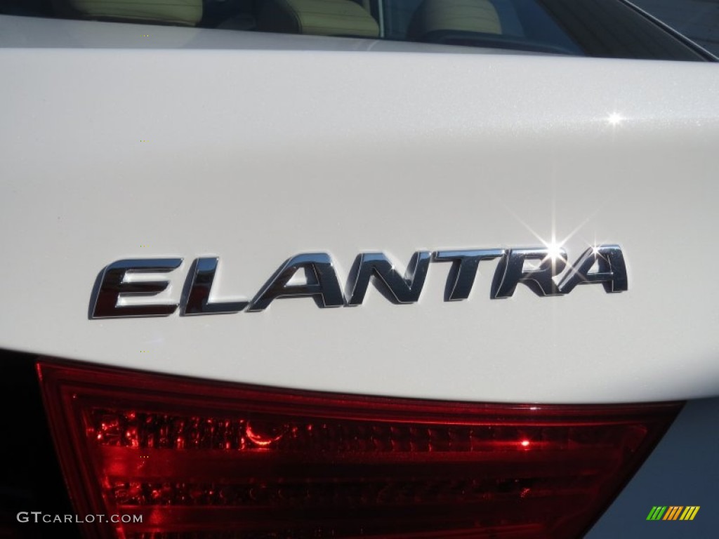 2013 Elantra Limited - Shimmering White / Beige photo #13