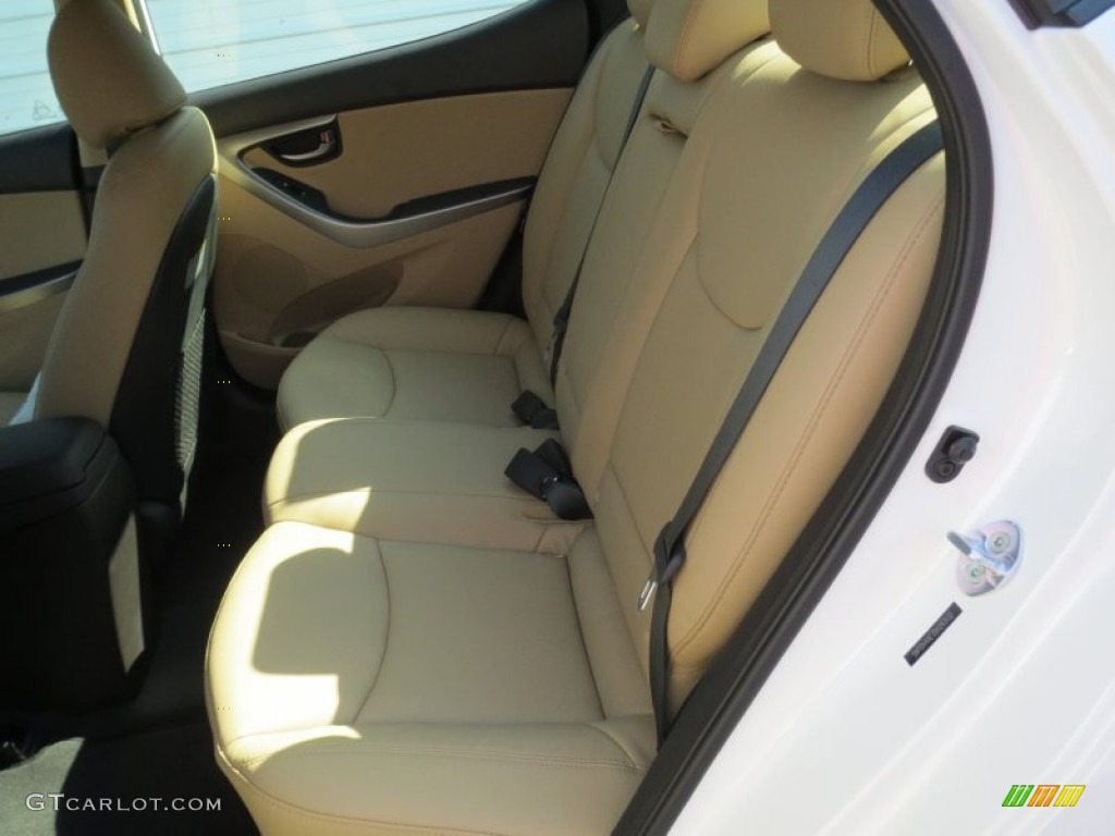 2013 Elantra Limited - Shimmering White / Beige photo #19