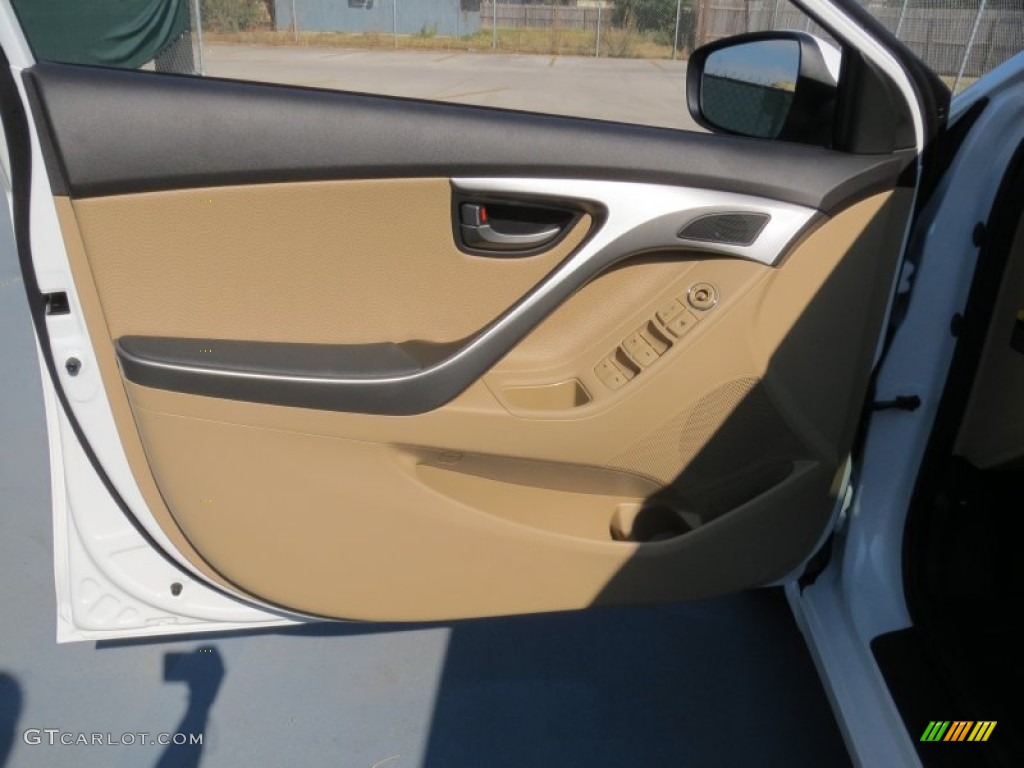 2013 Elantra Limited - Shimmering White / Beige photo #20