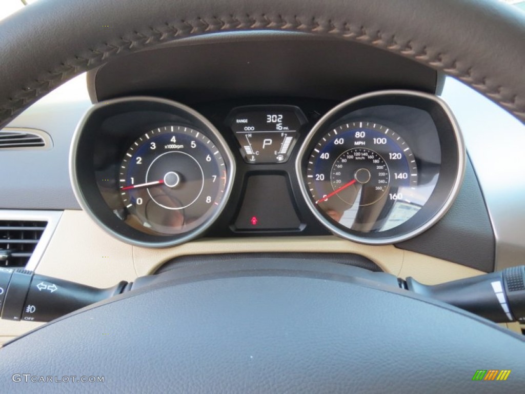 2013 Elantra Limited - Shimmering White / Beige photo #30