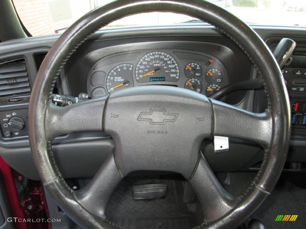 2004 Chevrolet Silverado 1500 Z71 Extended Cab 4x4 Dark Charcoal Steering Wheel Photo #73797065