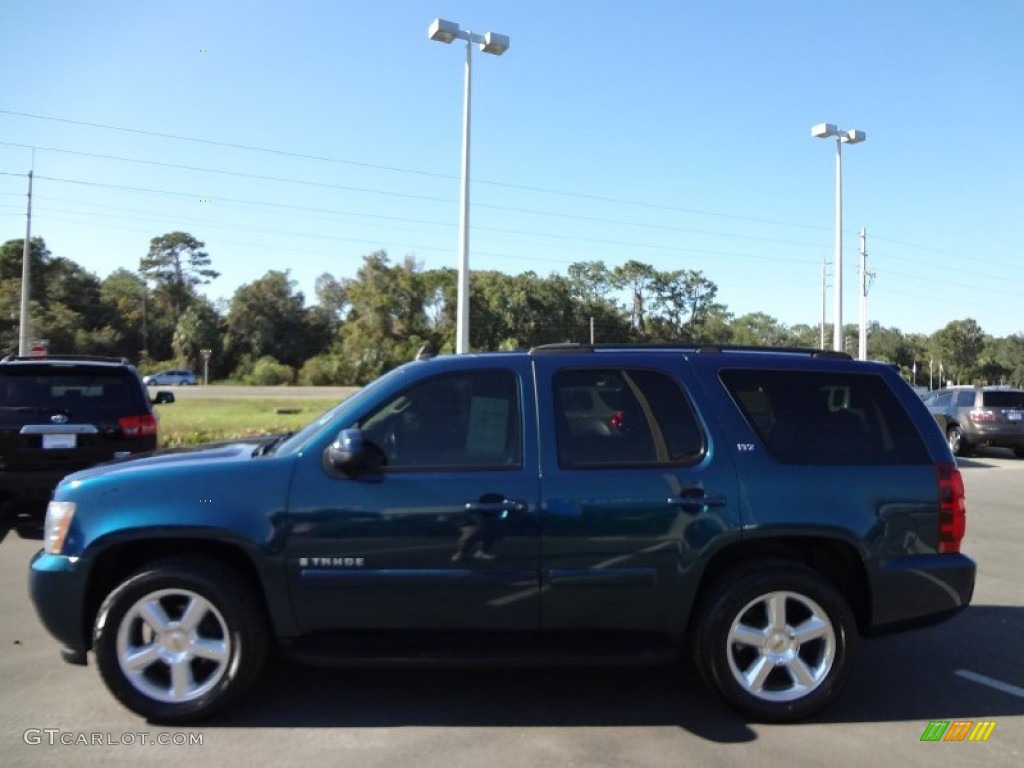 2007 Tahoe LTZ - Bermuda Blue Metallic / Light Cashmere/Ebony photo #2