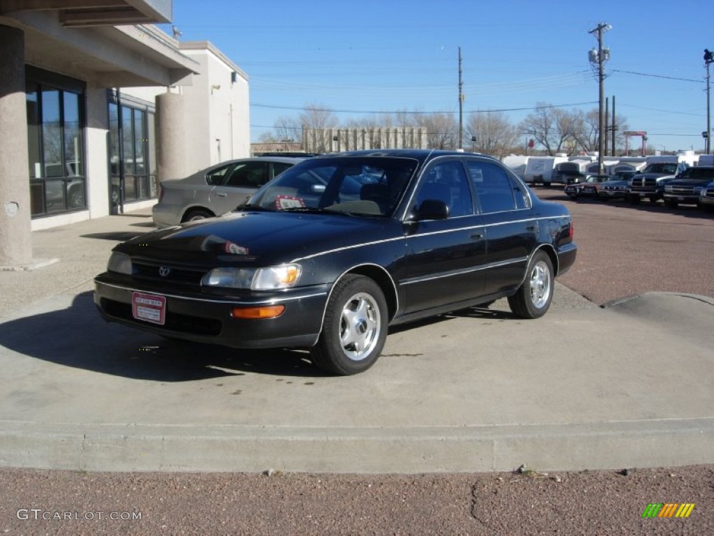 1995 Corolla DX Sedan - Satin Black Metallic / Gray photo #13